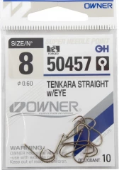 Крючок Owner Tenkara Straight w/eye brown №8 10шт