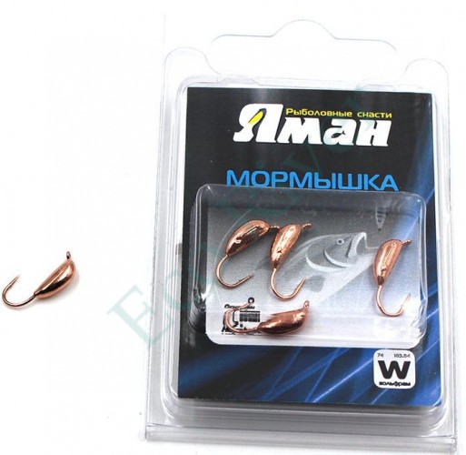 Мормышка вольфрамовая Яман Банан с ушк, р.2,вес 0,4,цв.медь(уп.5 шт.)