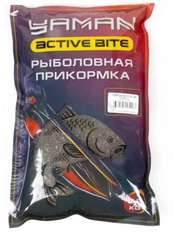Прикормка Yaman Active Bite Лещ (бисквит), цв. чёрный, 900 г/15/