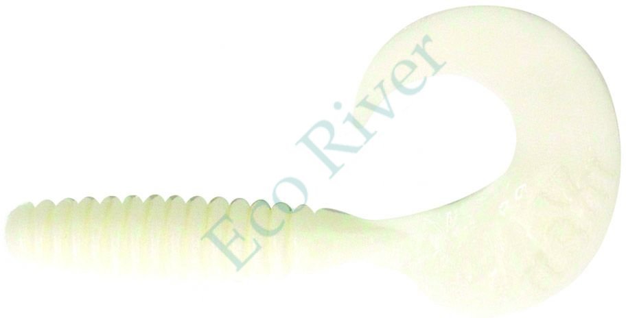 Твистер Yaman PRO Spiral, р.2.5 inch, цвет #01 - White (уп.10 шт)