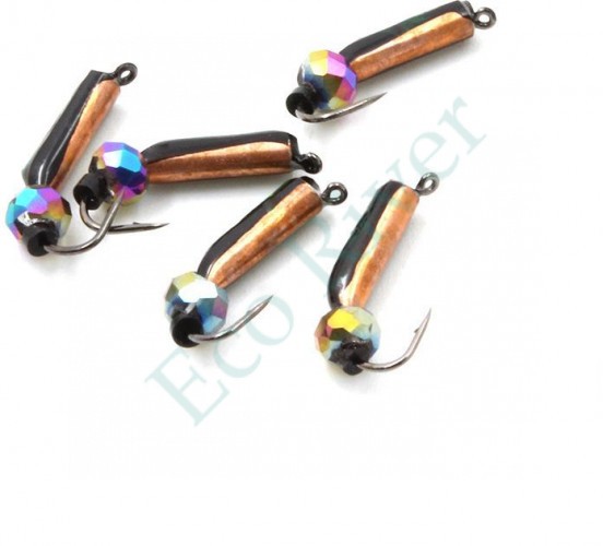 Мормышка вольф. безнасадочная Яман Столбик №5, d-2 мм, L-9.5 мм, вес 0,83 гр., кристалл хамелеон,