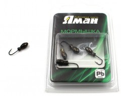 Мормышка Яман щелкун с отв.,цв.BN, вес 0,5 г (уп. 5 шт.)