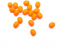 Бусина фидерная Namazu Soft Beads, PVC, овальная, d-5,5 мм, L-7,2 мм, цв. фц. оранж. (20 шт.)/1000/