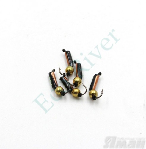 Мормышка вольф. безнасадочная Яман Столбик №5, d-2 мм, L-9.5 мм, вес 0,83 гр., латунный шар, цв.