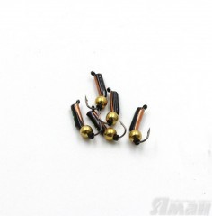 Мормышка вольф. безнасадочная Яман Столбик №5, d-2 мм, L-9.5 мм, вес 0,83 гр., латунный шар, цв.