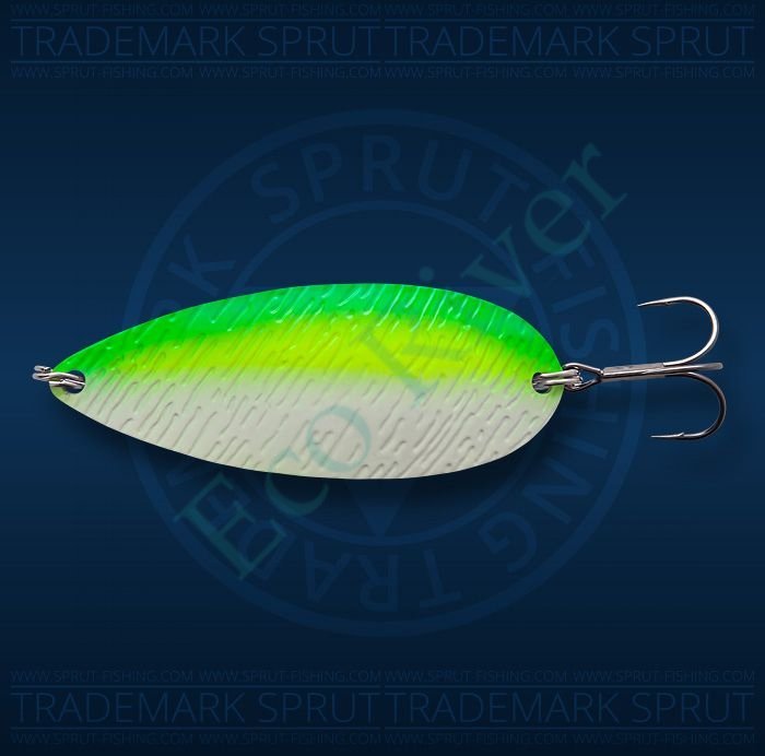 Блесна Sprut Aoko Spoon колеб. 87мм/35г/WGR