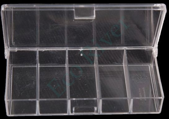 Коробка СВ-01 прозр. 100*50*17мм 5отд. (Три кита)