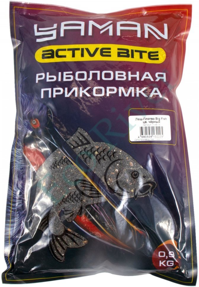 Прикормка Yaman Active Bite Лещ-Плотва Big Fish, цв. чёрный, 900 г/15/