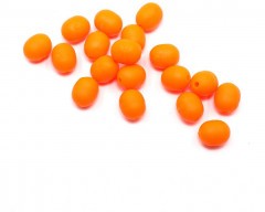 Бусина фидерная Namazu Soft Beads, PVC, овальная, d-6,4 мм, L-8,3 мм, цв. фц. оранж. (20 шт.)/1000/
