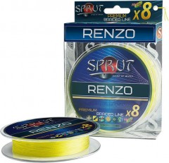 Леска плетёная Sprut Renzo Soft Premium X8 fluo yellow 0.18 95м