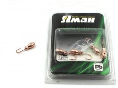 Мормышка Яман щелкун с отв.,цв.COPPER PLATED, вес 0,5 г (уп. 5 шт.)