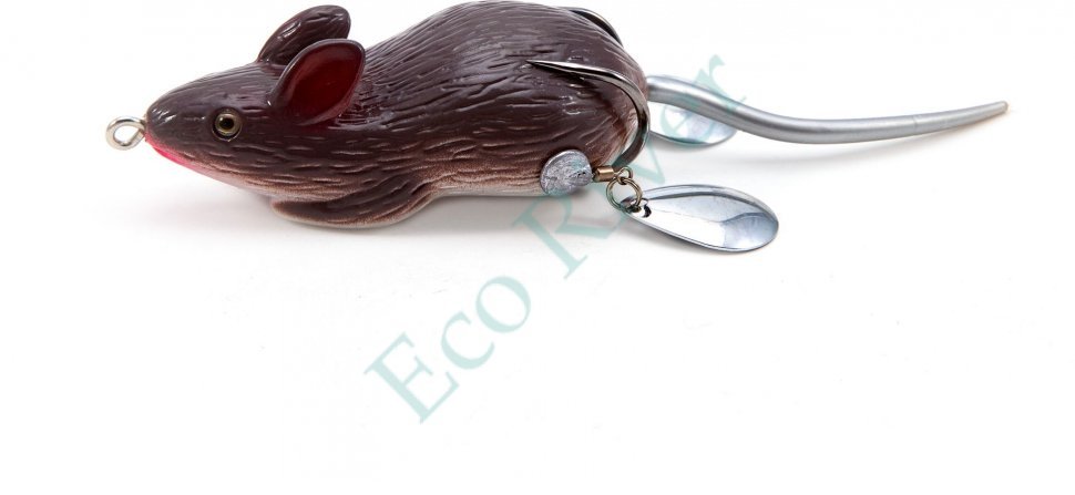 Мышь-незацепляйка Namazu MOUSE с лепестками, 76 мм, 26 г, цвет 18, крючок-двойник YR Hooks (BN) #2/0