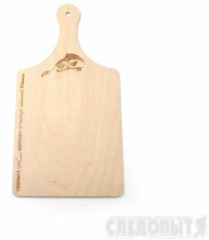 Доска разделочная деревянная 180х6х350 мм, с ручкой/25/50/