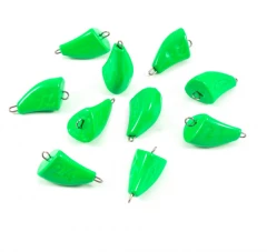 Груз Пуля-эксцентрик окрашенный разборный Яман (10 шт.) - 24 гр., зелёный/250/
