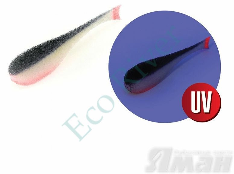 Поролоновая рыбка Yaman с силиконовой вставкой, р. 120 мм, цвет 18 UV (5 шт.)