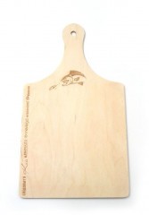 Доска разделочная деревянная 210х6х370 мм, с ручкой/50/