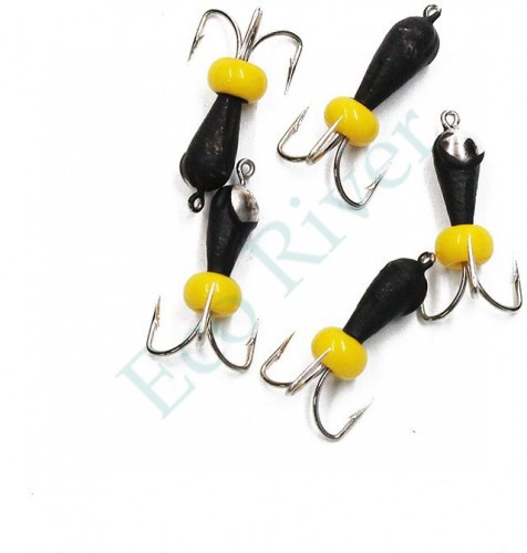 Мормышка вольф. безнасадочная Яман Черт с петлей с коронкой из никеля (короткий), d-3 мм, вес 0,6