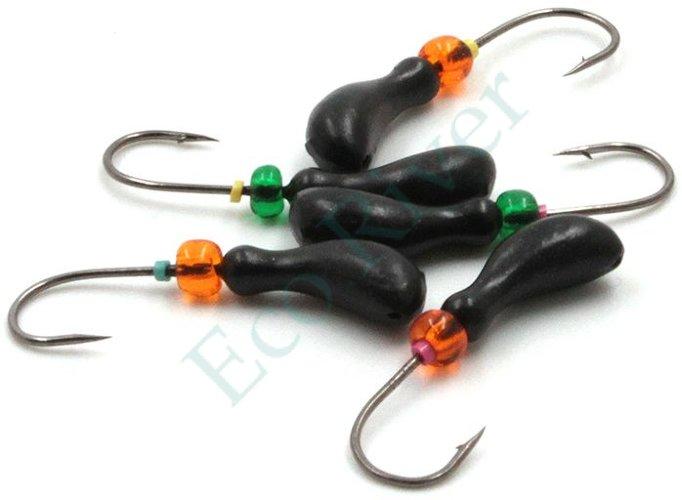 Мормышка литая Яман Мотылек, вес 0,9 гр., кр. Kumho №86, цв. черный (уп. 5 шт.)