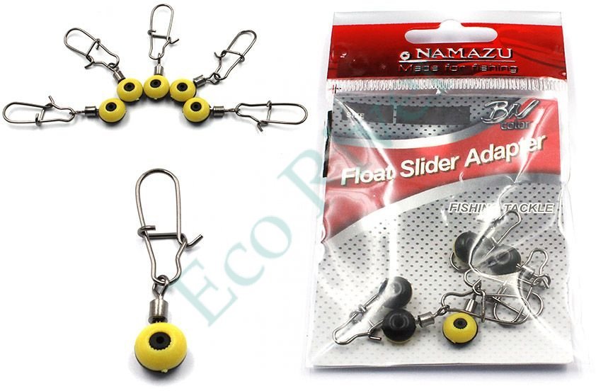 Крепеж для скользящего поплавка Namazu FLOAT SLIDER ADAPTER, цв. BN, р. L (уп.10 шт)/1250/1000/