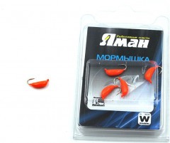 Мормышка вольфрамовая Яман  Банан с ушк, р.3,вес 1,10,цв.оранж.(уп.5 шт.)