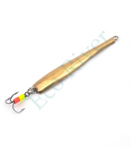 Блесна вертикальная Яман Аляска с тройником, размер 55 мм, вес 8,5 г, цвет никель/латунь/150/