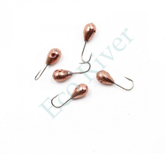 Мормышка вольф Яман Капля с отв, р.5, вес 1,70 цв.медь(уп.5 шт.)