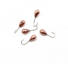 Мормышка вольф Яман Капля с отв, р.5, вес 1,70 цв.медь(уп.5 шт.)