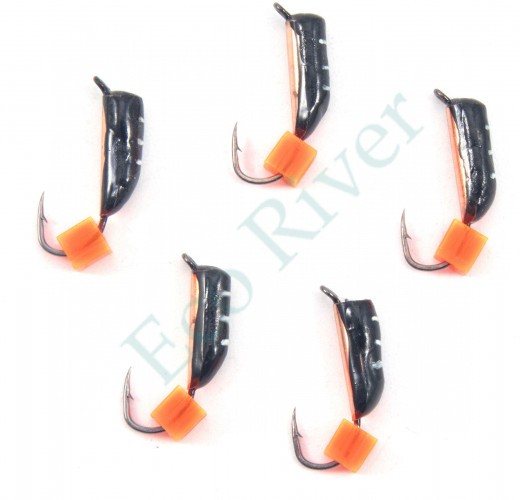 Мормышка вольф. безнасадочная Яман Столбик №7, d-2,5 мм, L-9.5 мм, вес 1,05 гр., фц. красный кубик