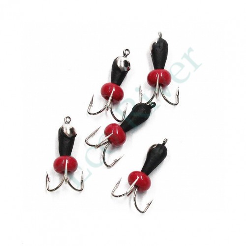 Мормышка вольф. безнасадочная Яман Черт с петлей с коронкой из никеля (короткий), d-3 мм, вес 0,6