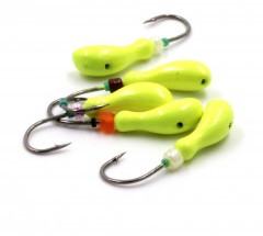 Мормышка литая Яман Мотылек, вес 0,9 гр., кр. Kumho №86, цв. фц. желтый (уп. 5 шт.)