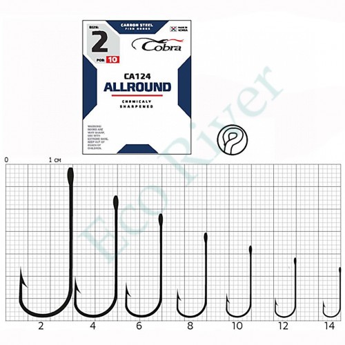 Крючок Cobra CA124-008 10шт