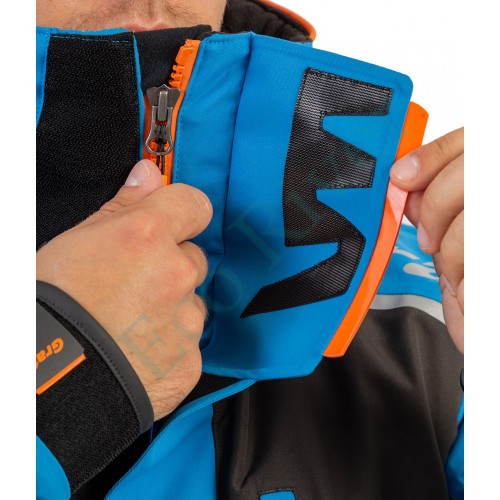 Костюм рыболовный Graff зимний (поплавок, до -15 гр.) размер 3XL/182-188 (Bratex 8000, черно-голубой)