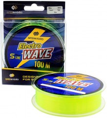 Леска Shii Saido Electro wave, L-100 м, d-0,128мм, test-1,29 кг, желтая/100/