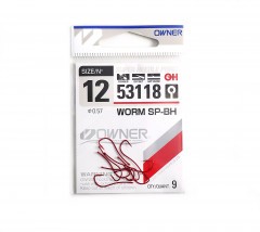 Крючок Owner Worm SP-BH bloody red №12 9шт