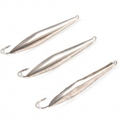 Блесна вертикальная Яман Торпеда, размер 50 мм, вес 5 г, цвет никель (уп.3 шт.)/150/