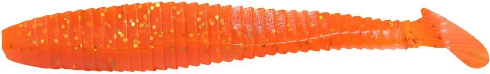 Виброхвост Yaman PRO Flatter Shad, р.4 inch, цвет #03 - Carrot gold flake (уп. 5 шт.)