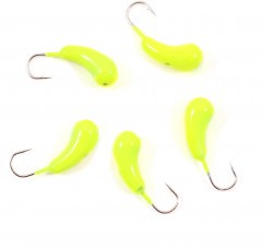 Мормышка вольфрамовая Яман  Уралка с отв, р.3, вес 0,56 цв.лимон(уп.5 шт.)