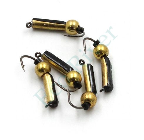 Мормышка вольф. безнасадочная Яман Столбик №5, d-2 мм, L-9.5 мм, вес 0,83 гр., латунный шар, цв.