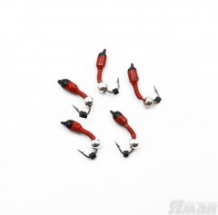 Мормышка вольф. безнасадочная ЯМАН Лесотка №2, d-2,5 мм, L-8 мм, вес 0,45 г, серебряный шар, цв. красный (уп. 5 шт.)