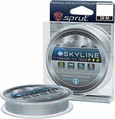 Леска Sprut Skyline Fluorocarbon Composition IceTech PRO titanium 0.205 50м