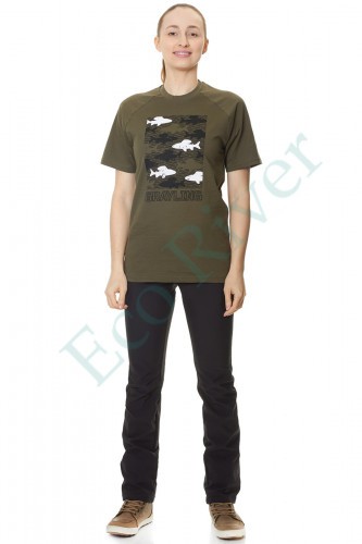 Футболка GRAYLING Fishes (Фишс) (хлопок, хаки) GTS-05KH