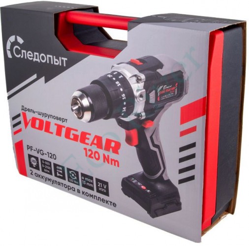 Шуруповерт СЛЕДОПЫТ VoltGear 120Нм, 21V, 4Ah/4/