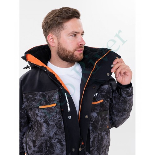 Костюм рыболовный Graff зимний до -50гр. размер 2XL/176-182 (карбон)