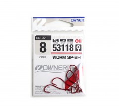 Крючок Owner Worm SP-BH bloody red №8 7шт