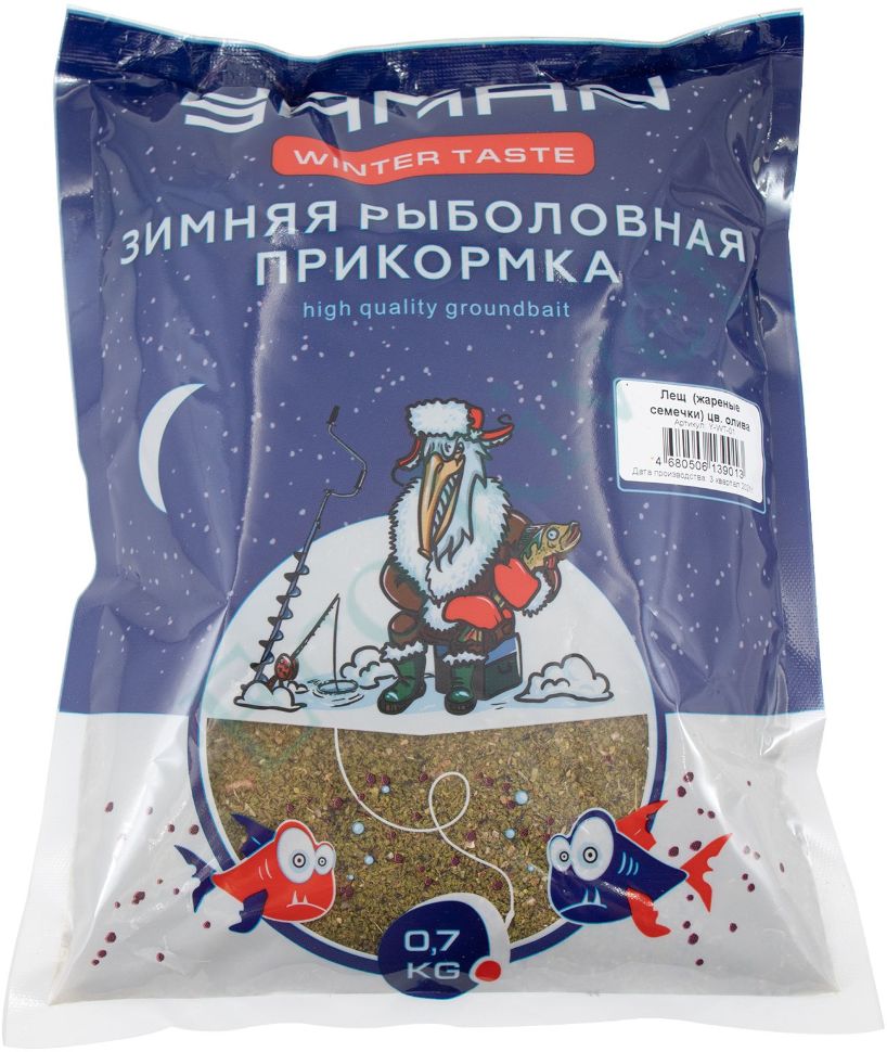 Прикормка Yaman Winter Taste Лещ зимняя (жареные семечки), цв. олива, 700 г/20/