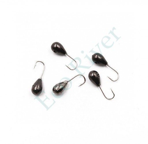 Мормышка вольфрамовая Яман Капля с отв, р.5, вес 1,70 цв.черн.никель(уп.5 шт.)