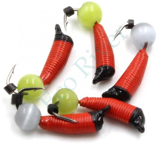 Мормышка вольф. безнасадочная Яман Ручейник №5, d-2 мм, L-9.5 мм, вес 0,80 гр., кошачий глаз сверл