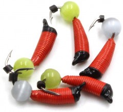 Мормышка вольф. безнасадочная Яман Ручейник №5, d-2 мм, L-9.5 мм, вес 0,80 гр., кошачий глаз сверл