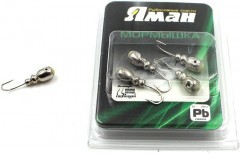 Мормышка Яман Немка с отв.,цв.NL с фосф. пяткой, вес 0,8 г (уп. 5 шт.)