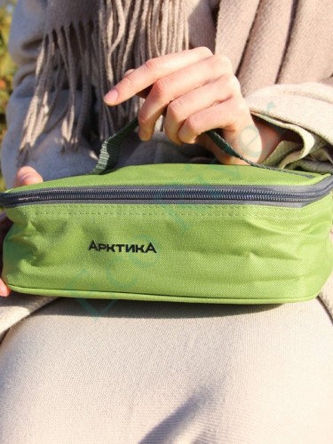 Ланч-сумка Арктика 2л с контейнером и приборами зелен. 020-2000-1